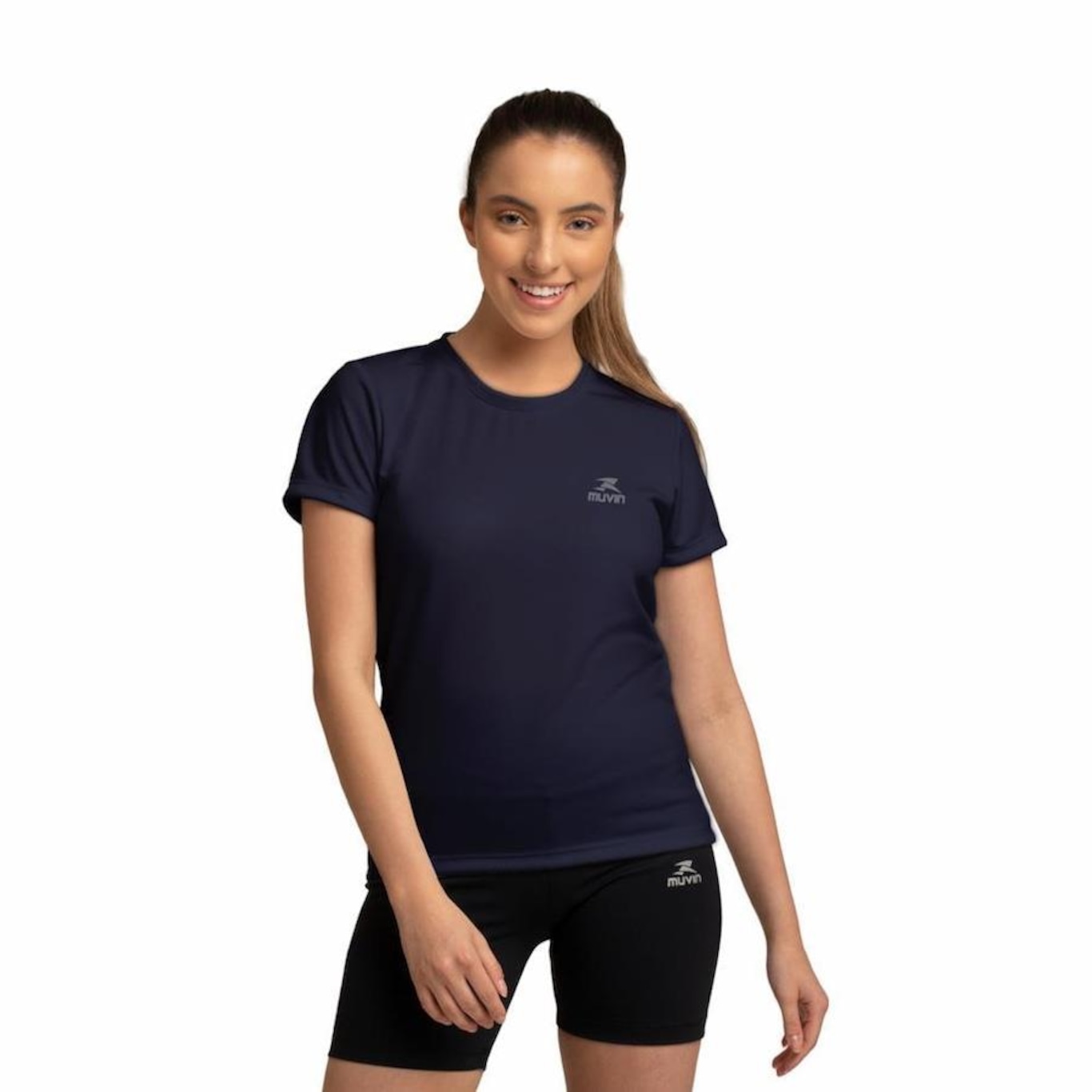 Camiseta Muvin Dry Basic Ss Fps50 - 3 Unidades - Feminina - Foto 2