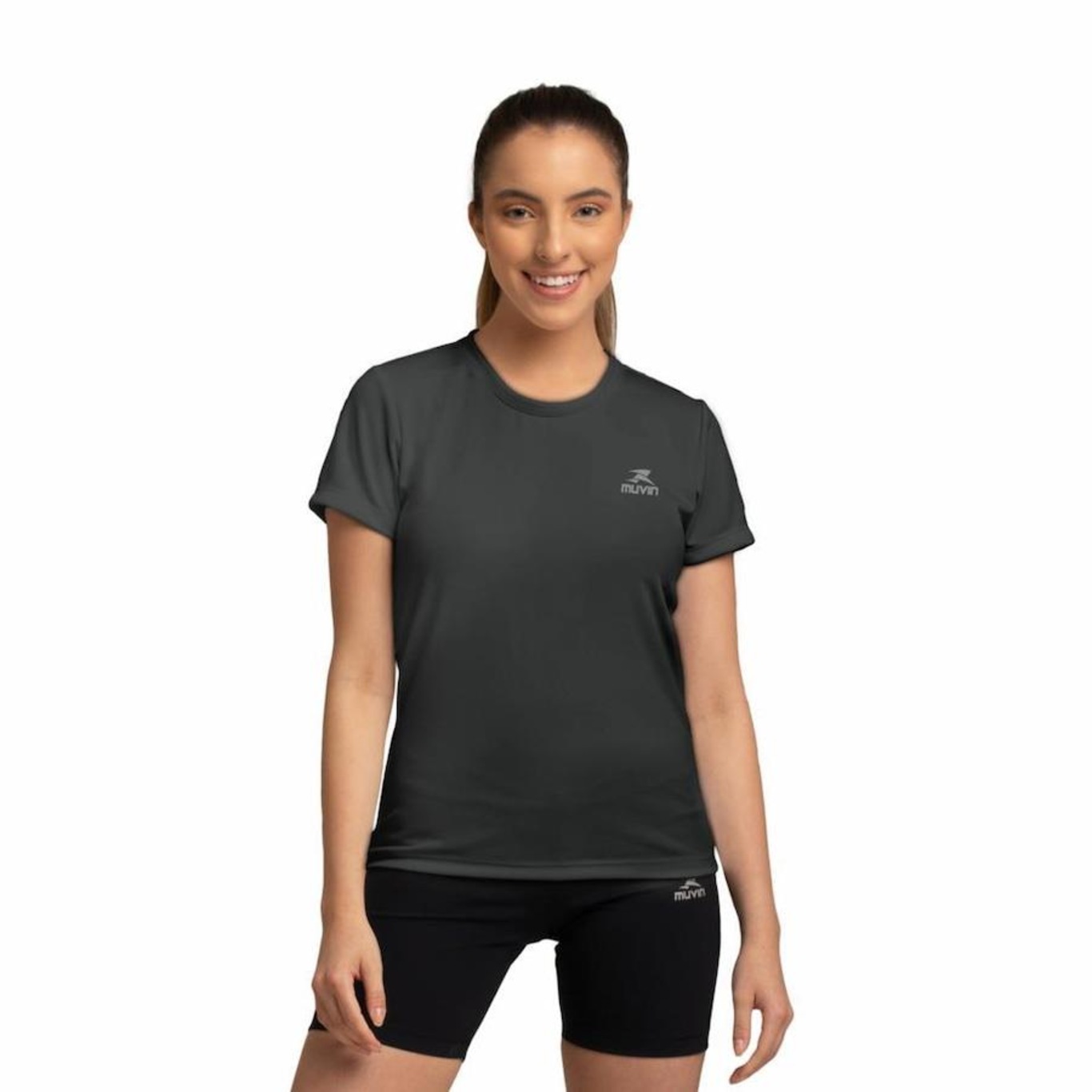 Camiseta Muvin Dry Basic Ss Fps50 - 3 Unidades - Feminina - Foto 2