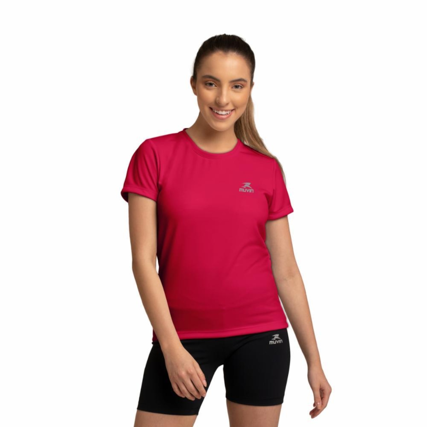 Camiseta Muvin Dry Basic Ss Fps50 - 3 Unidades - Feminina - Foto 2