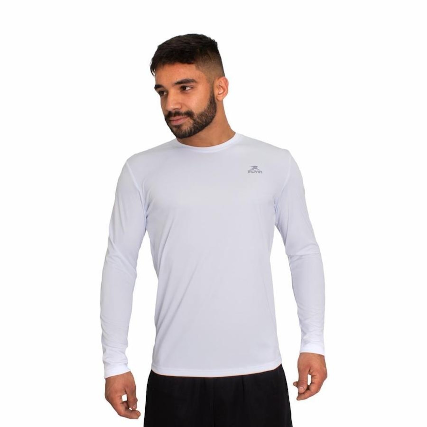 Camiseta Muvin Dry Basic LS Manga Longa FPS50 - 3 unidades - Masculina - Foto 2