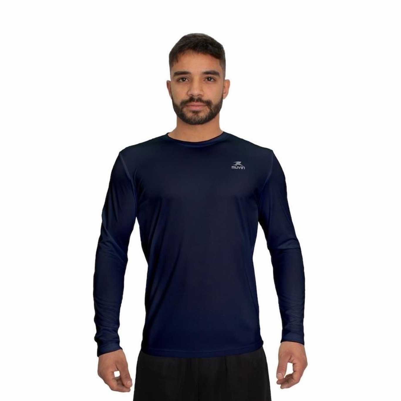 Camiseta Muvin Dry Basic LS Manga Longa FPS50 - 3 unidades - Masculina - Foto 2