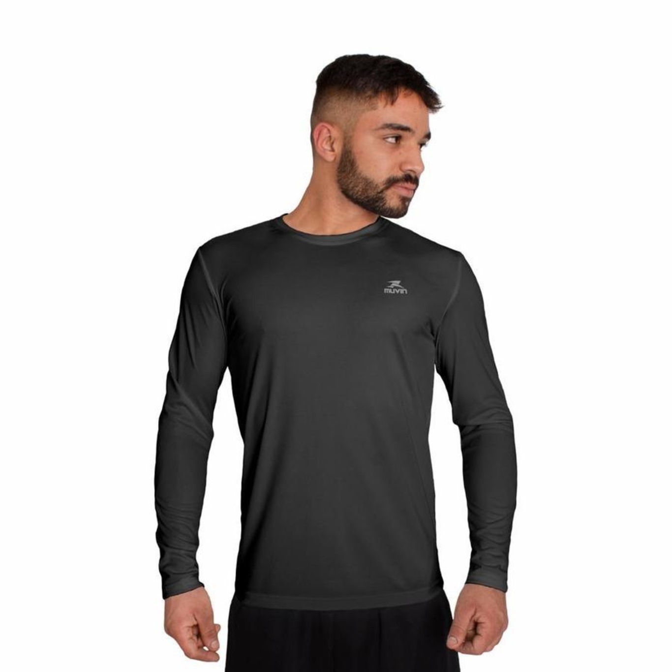 Camiseta Muvin Dry Basic LS Manga Longa FPS50 - 3 unidades - Masculina - Foto 2