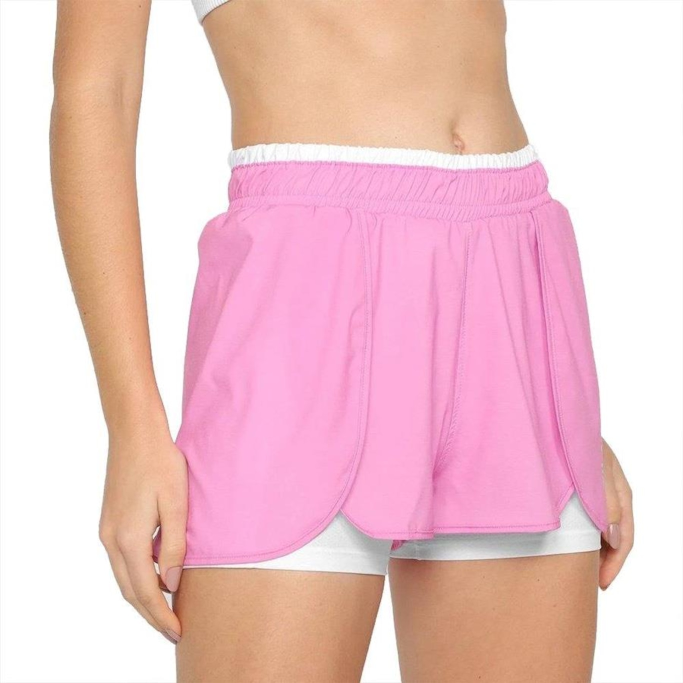 Shorts Fila 2 em 1 Performance - Feminino - Foto 1