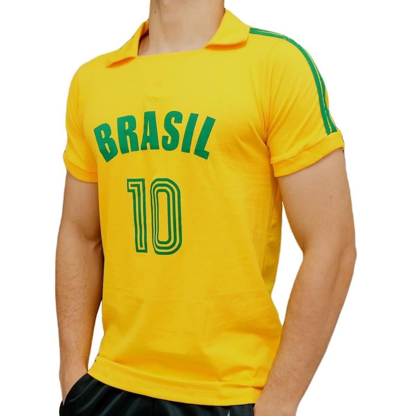 Camisa Polo Brasil Camisa 10 Algodão RetroMania - Masculina - Foto 1