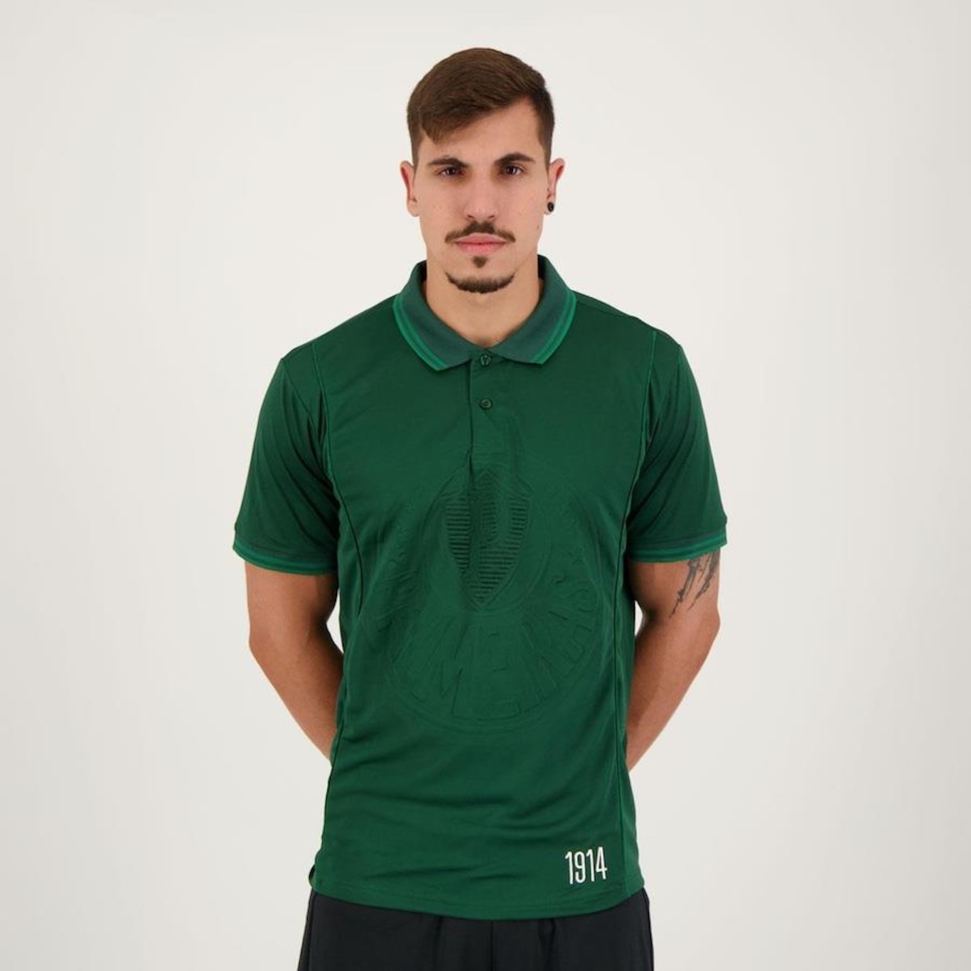 Camisa Polo do Palmeiras Futfanatics Emboss - Masculina - Foto 1