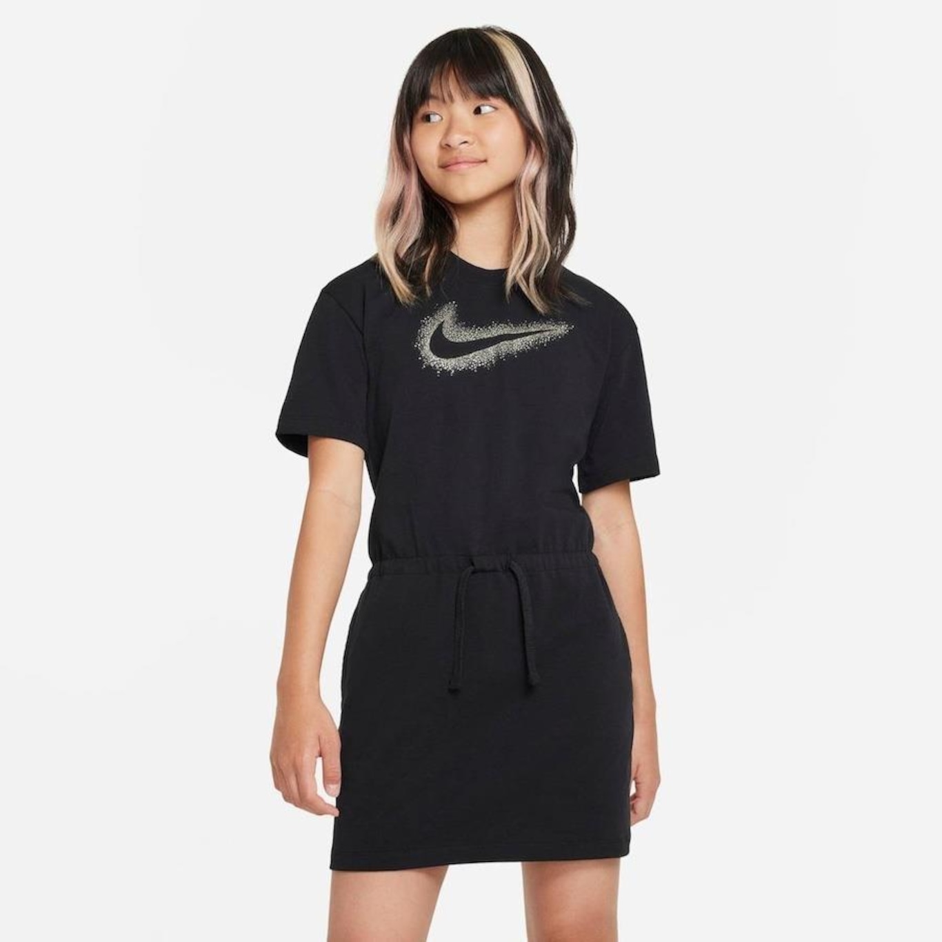 Vestido Nike Infantil Futura Tshirt Dress Preto - Compre Agora