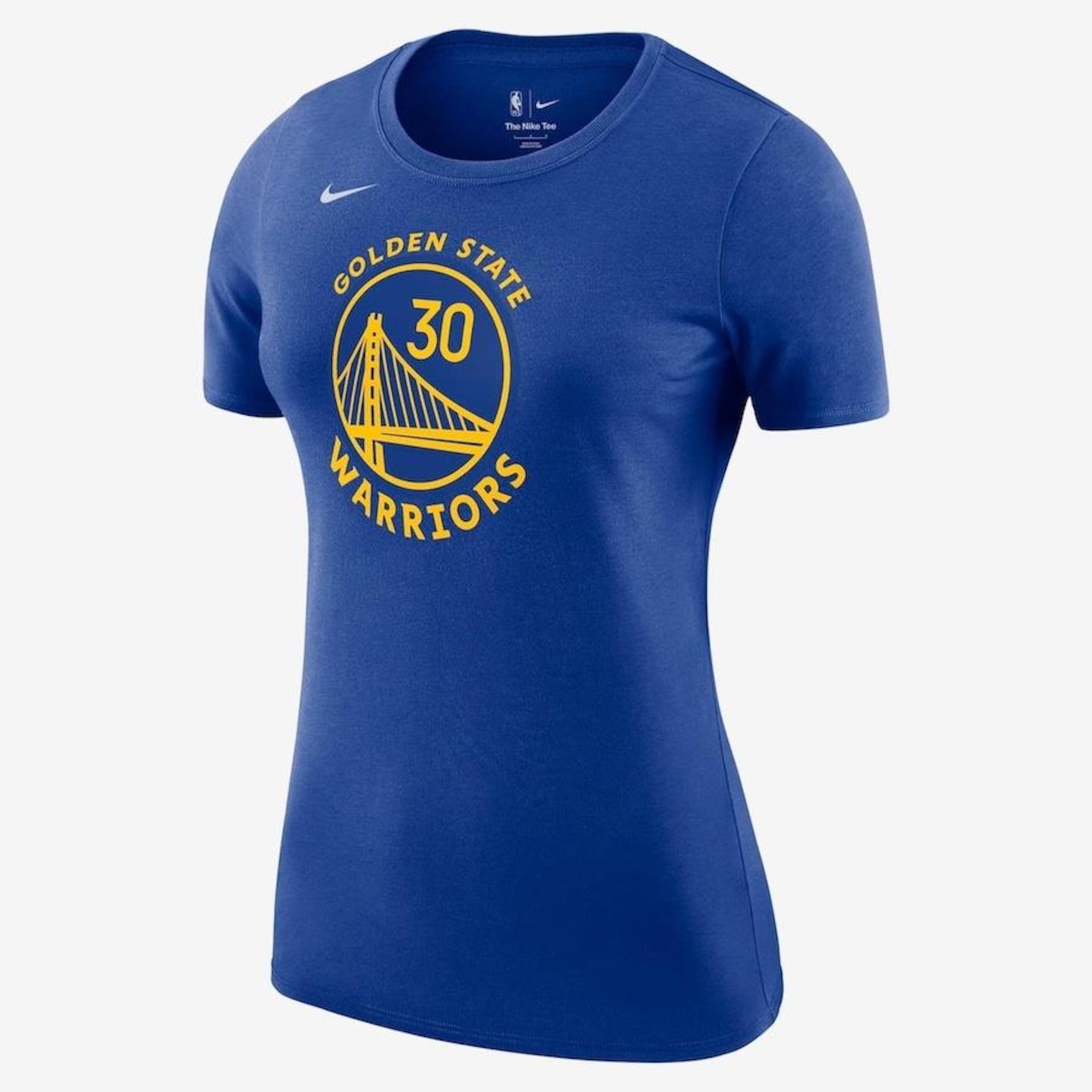 Camiseta Cropped NBA Golden State Warriors Leav Feminina - Azul