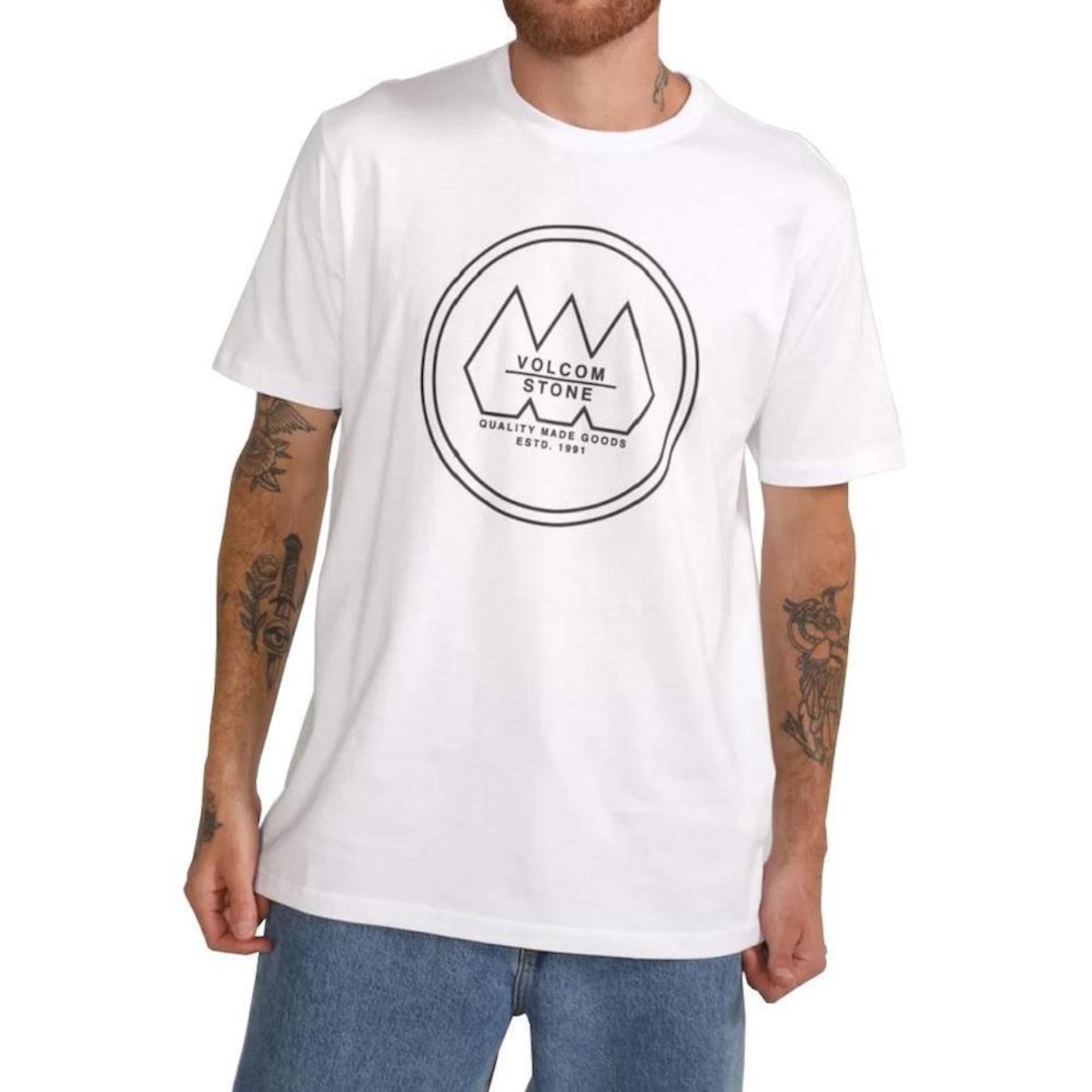 Camiseta Volcom Silk MC Tristone - Masculina - Foto 1