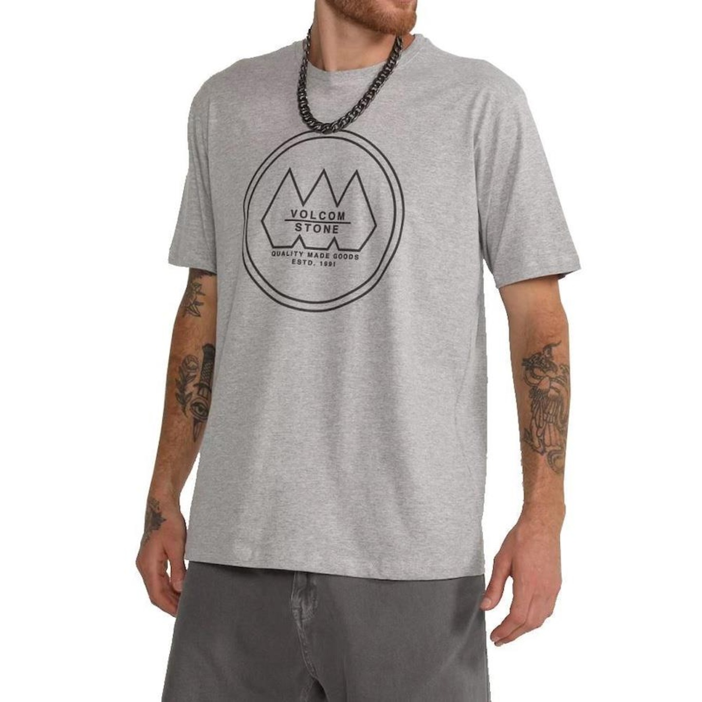 Camiseta Volcom Silk MC Tristone - Masculina - Foto 2