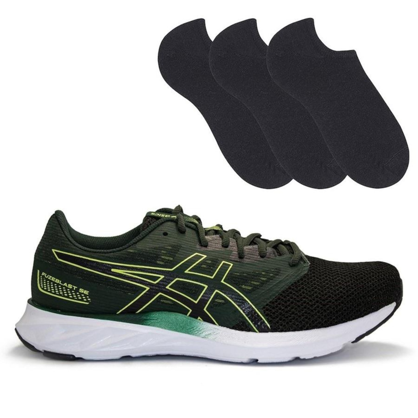 Tênis Asics Fuzeblast Se + 3 Pares de Meias - Masculino - Foto 1