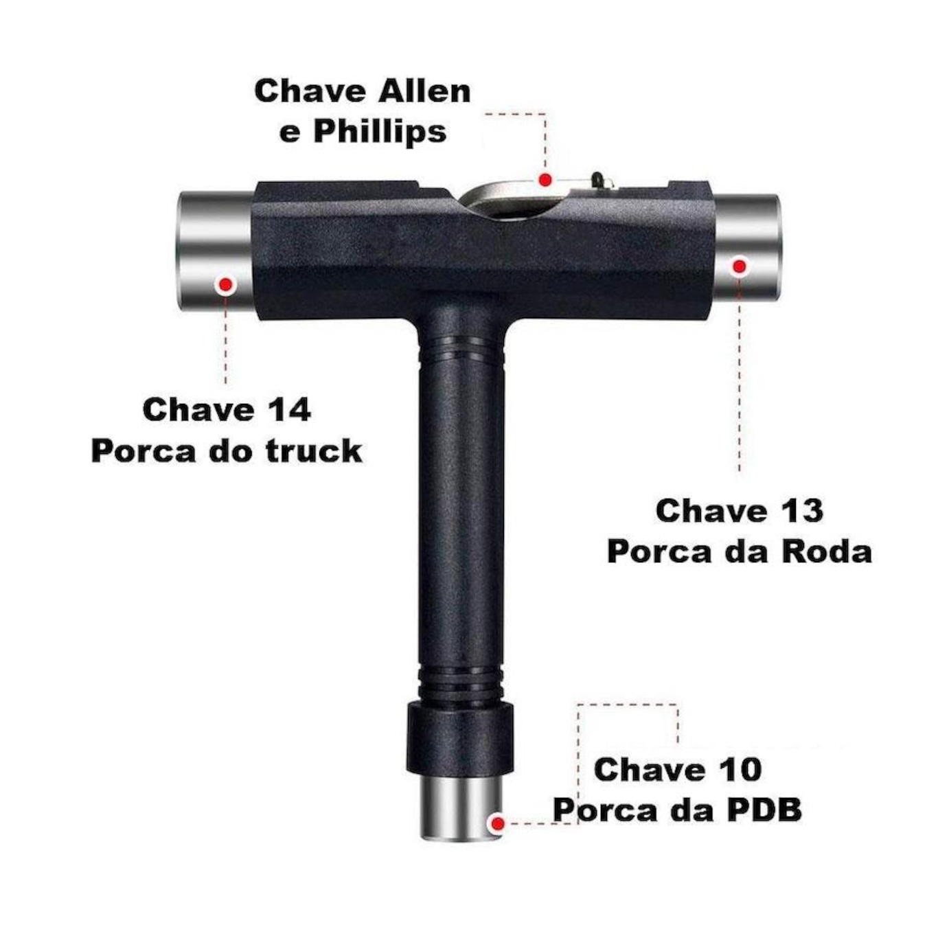 Chave T e Rolamento Standard Abec 15 para Skate - Foto 2