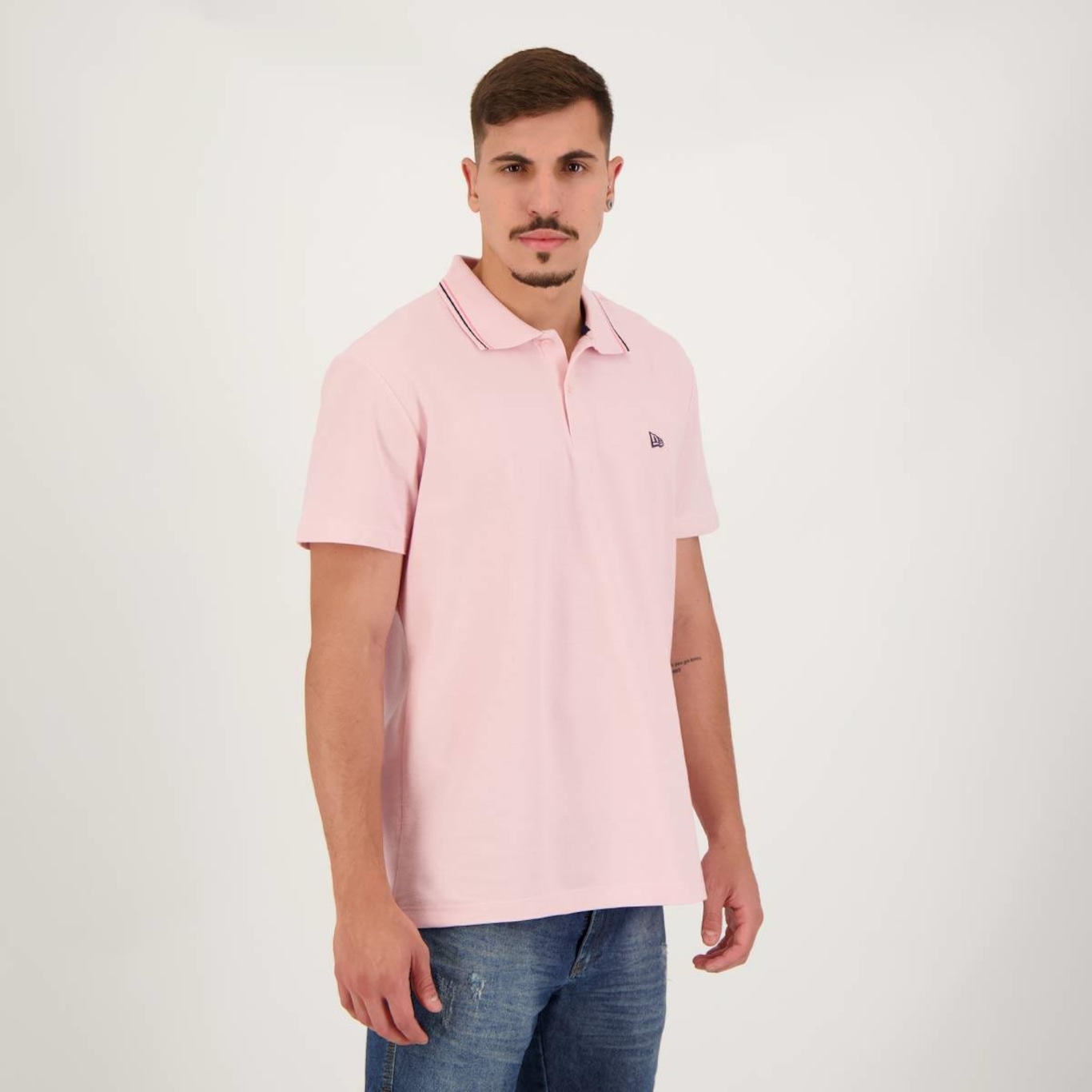 Camisa Polo New Era Have Fun Basic Flag - Masculina - Foto 5