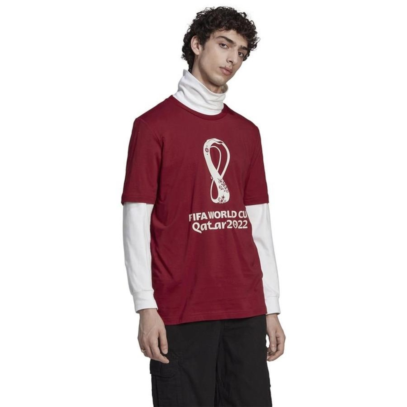 Camiseta adidas Copa do Mundo FIFA 2022 - Masculina - Foto 1