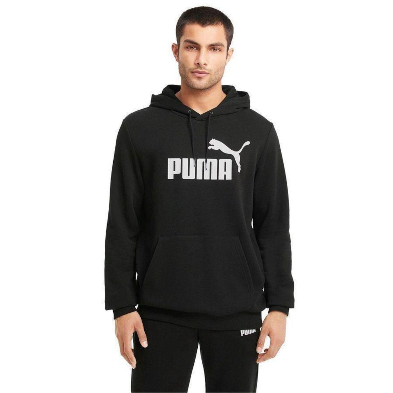 Blusão de Moletom com Capuz Puma Essentials Big Logo - Masculino - Foto 3