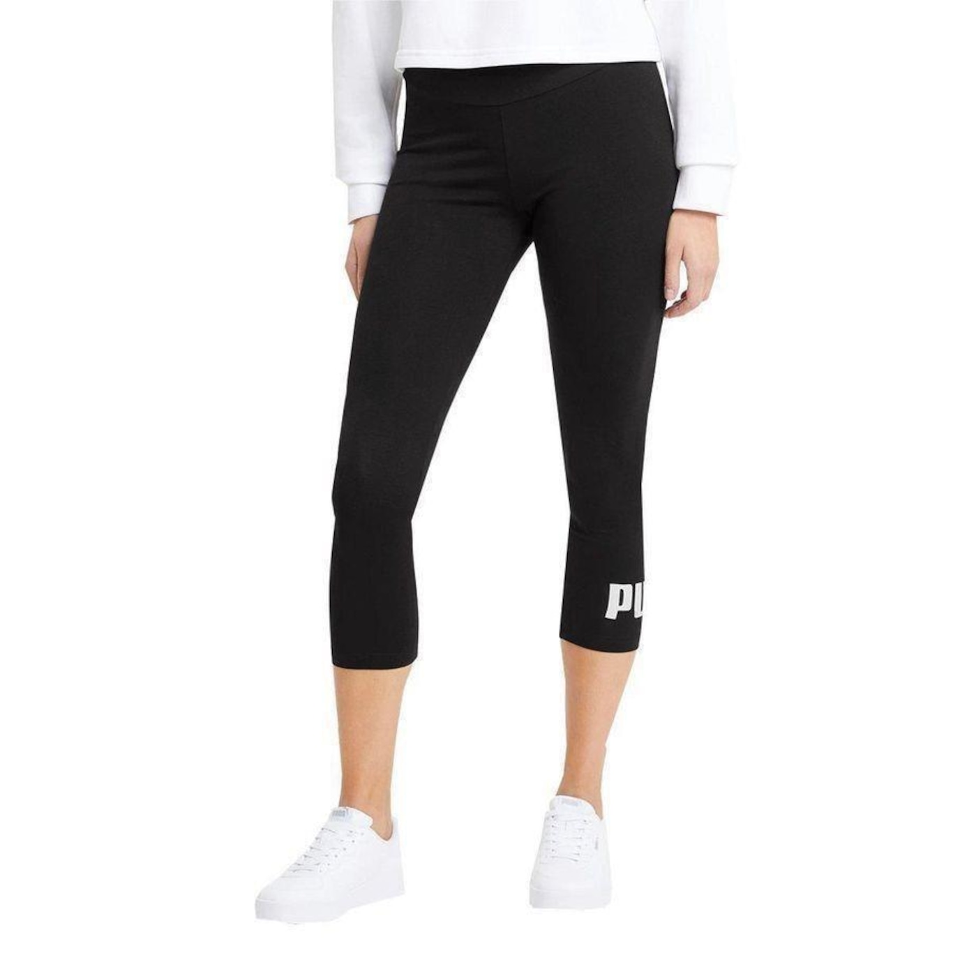 Calça Legging Puma Essential 3/4 Logo - Feminina - Foto 3