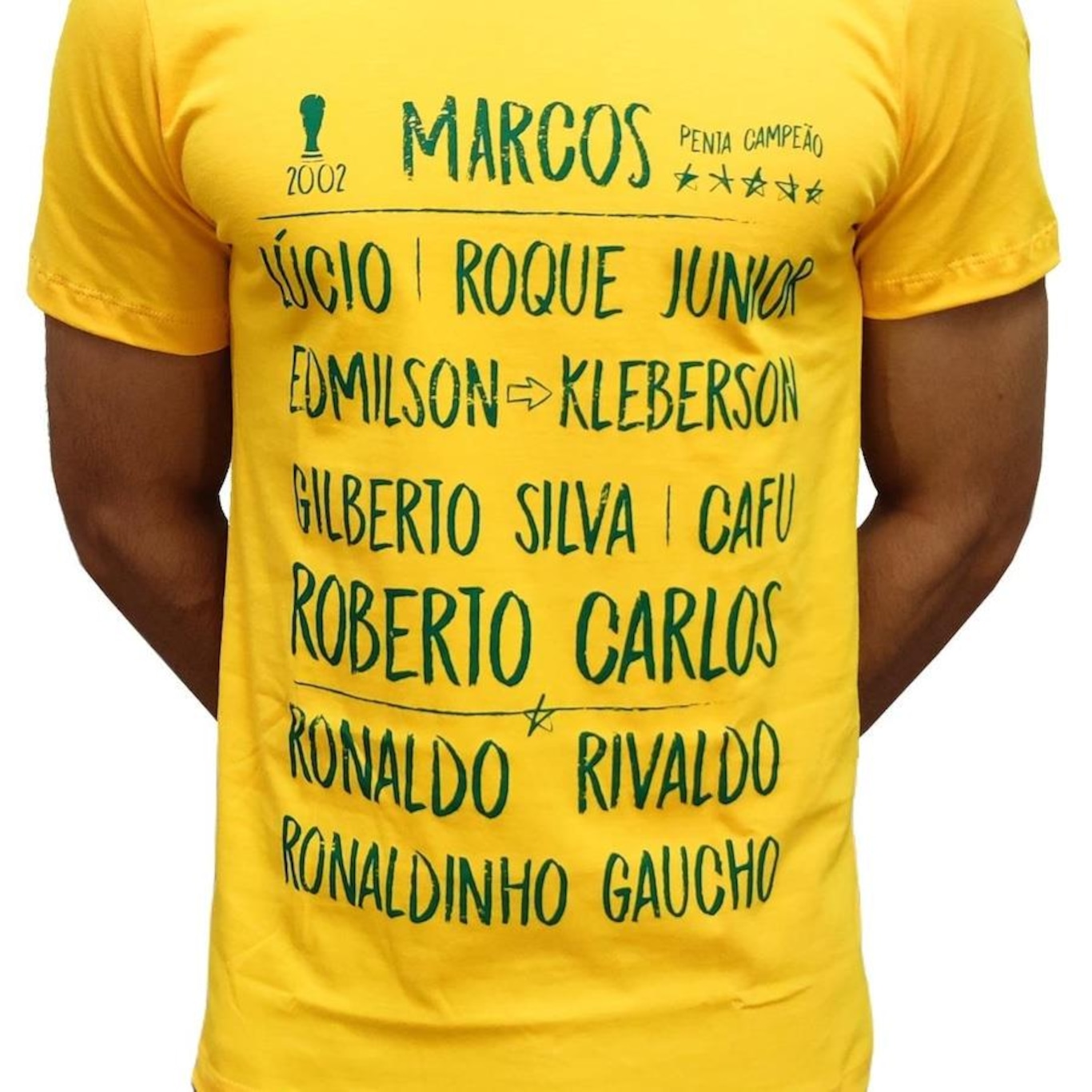 Camisa Brasil Retro Escalação Penta 2002 RetroMania - Masculina