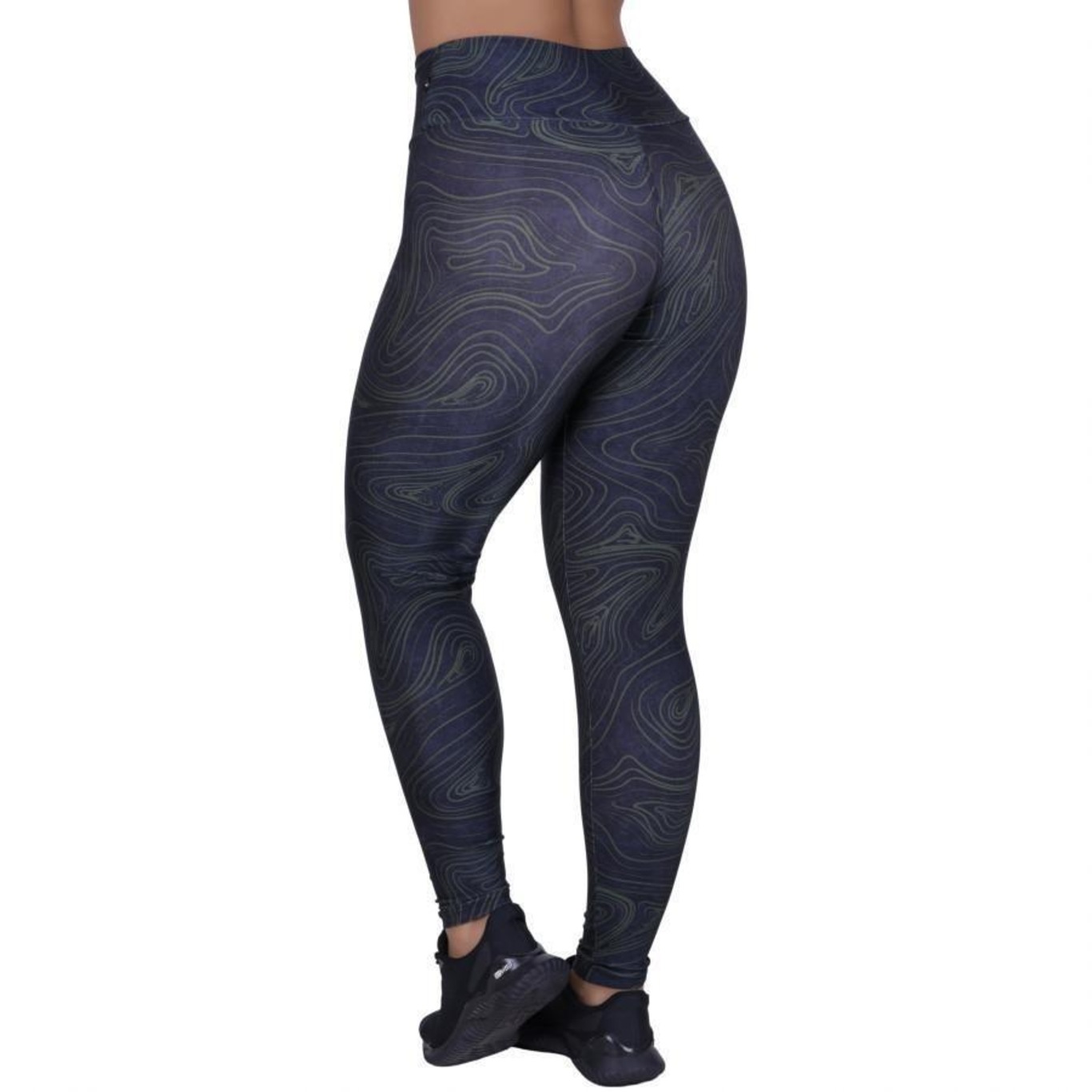 Calça Legging Fitness Orbis Fusô Cirrê Estampado Cós Alto - Feminina - Foto 2