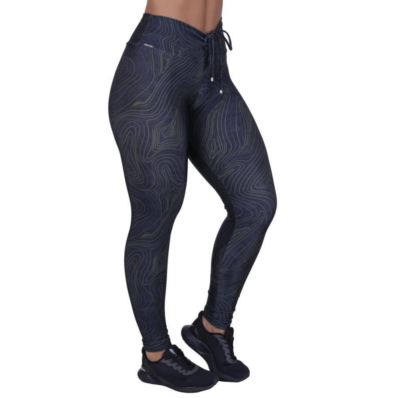 Calça Legging Fitness Orbis Fusô Cirrê Estampado Cós Alto - Feminina - Foto 3