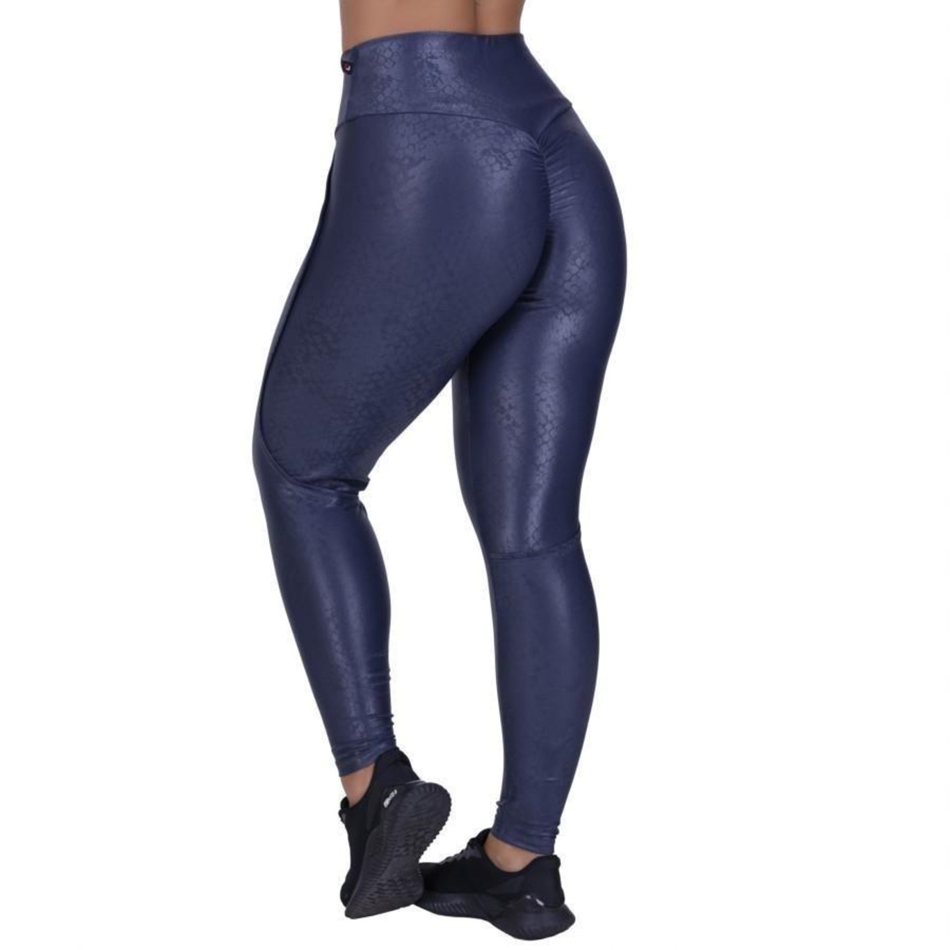 Calça Legging Fitness Orbis Cirrê Liso Cós Alto Empina Bumbum - Feminina - Foto 3