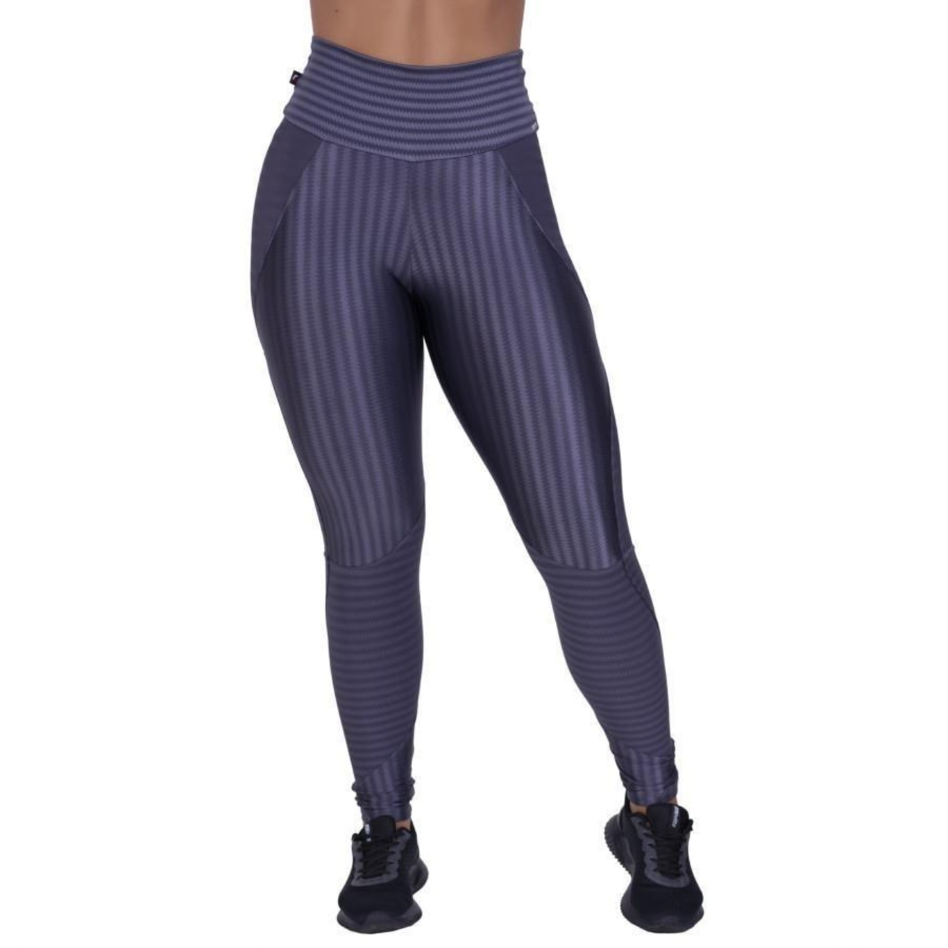 Calça Legging Fitness Orbis Cirrê 3D Recortes Cós Alto - Feminina - Foto 3