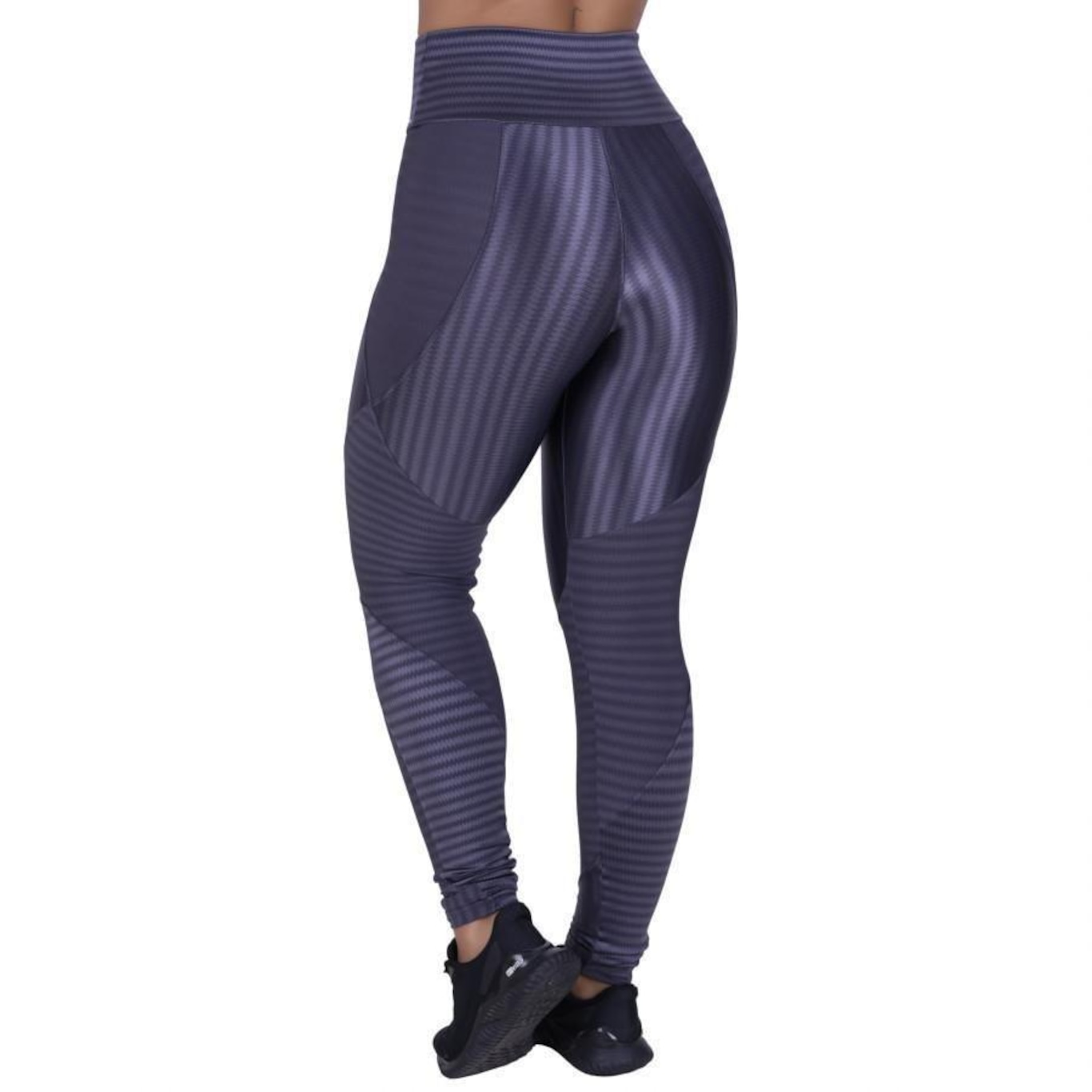 Calça Legging Fitness Orbis Cirrê 3D Recortes Cós Alto - Feminina - Foto 4