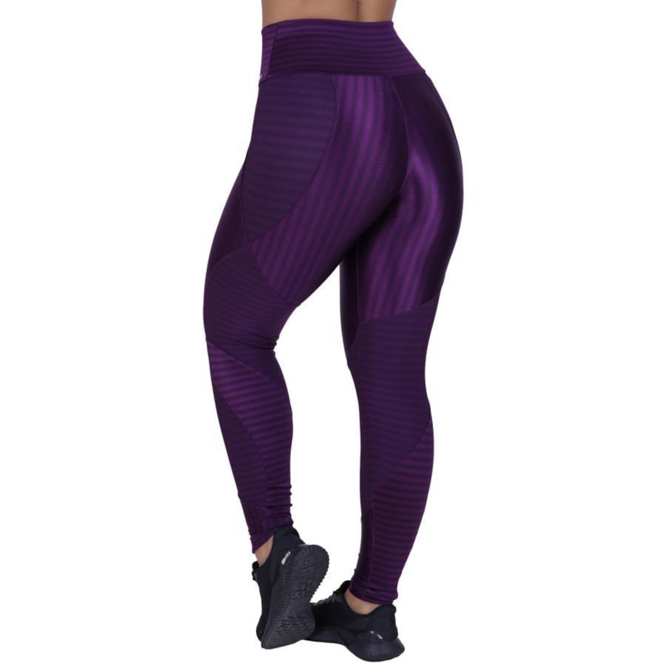 Calça Legging Fitness Orbis Cirrê 3D Recortes Cós Alto - Feminina - Foto 2