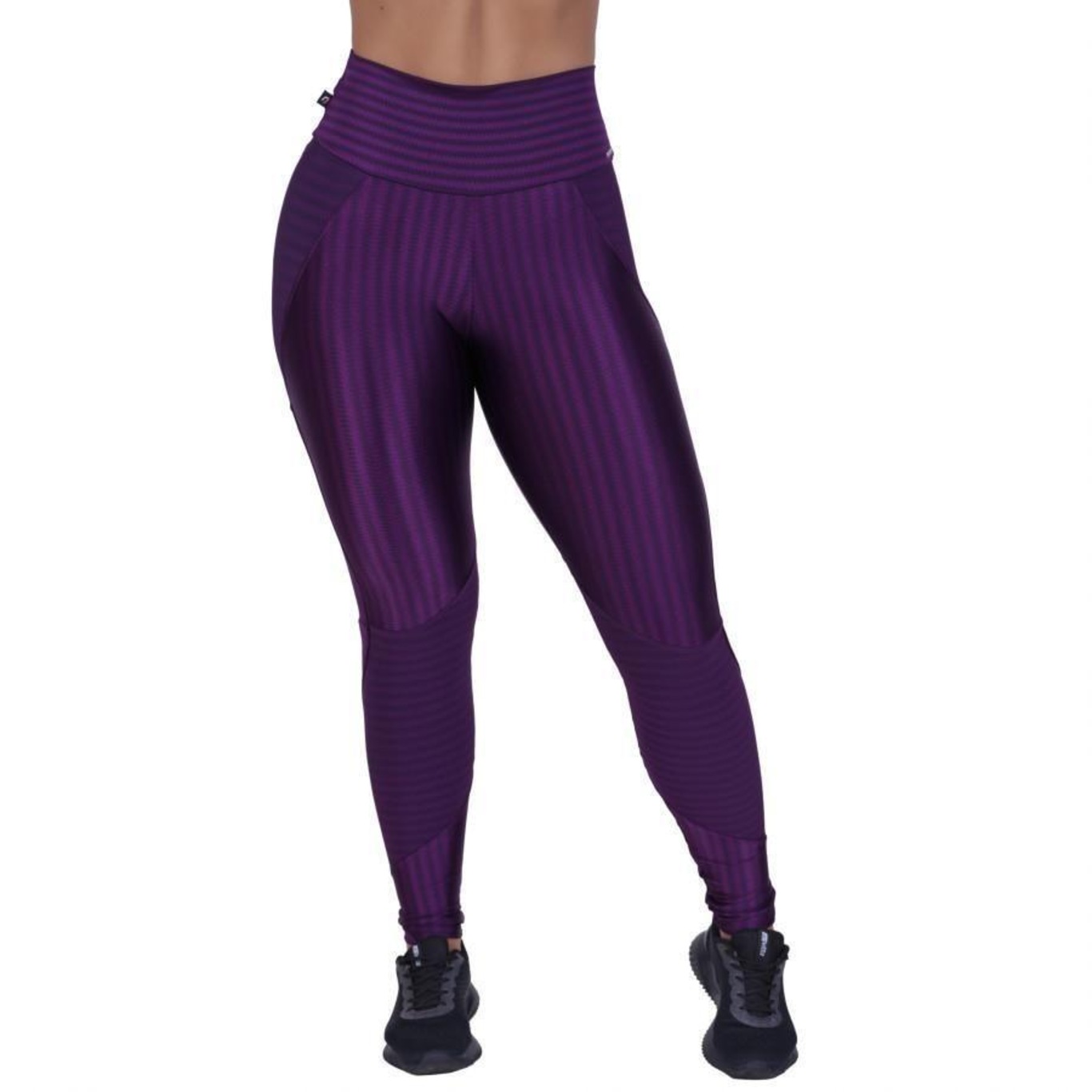 Calça Legging Fitness Orbis Cirrê 3D Recortes Cós Alto - Feminina - Foto 3