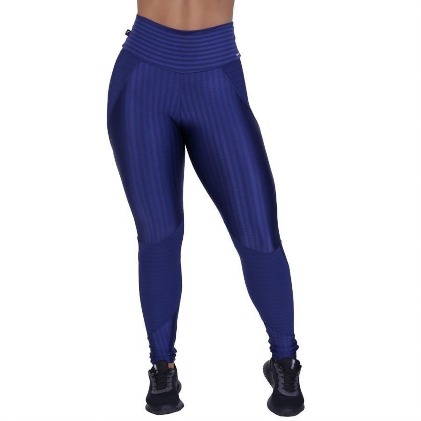 Calça Legging Fitness Orbis Cirrê 3D Recortes Cós Alto - Feminina - Foto 2