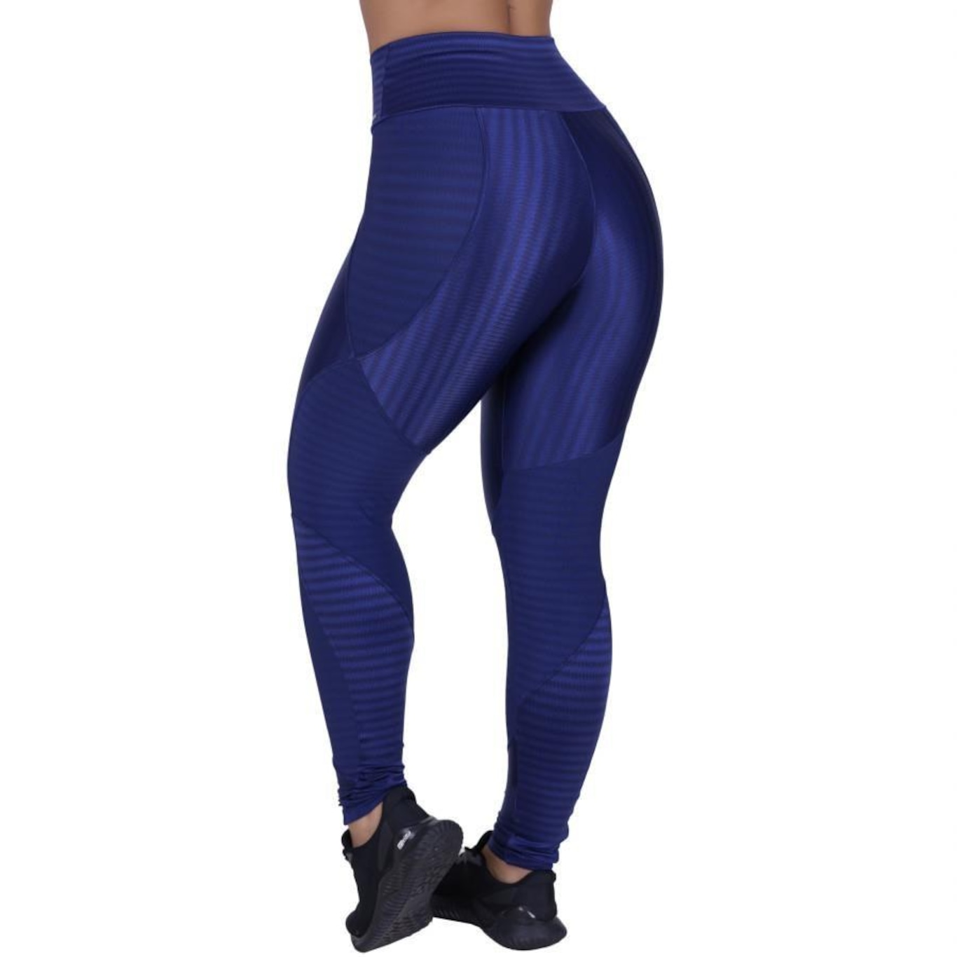 Calça Legging Fitness Orbis Cirrê 3D Recortes Cós Alto - Feminina - Foto 3