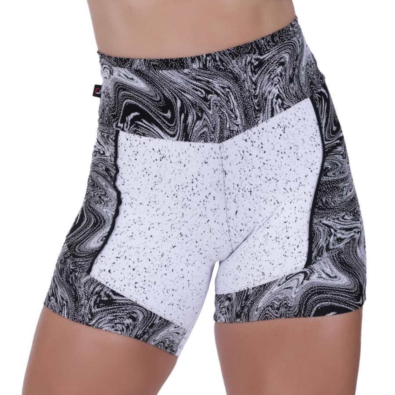 Shorts Fitness Orbis Recortes Degrade Cintura Alta - Feminino - Foto 1