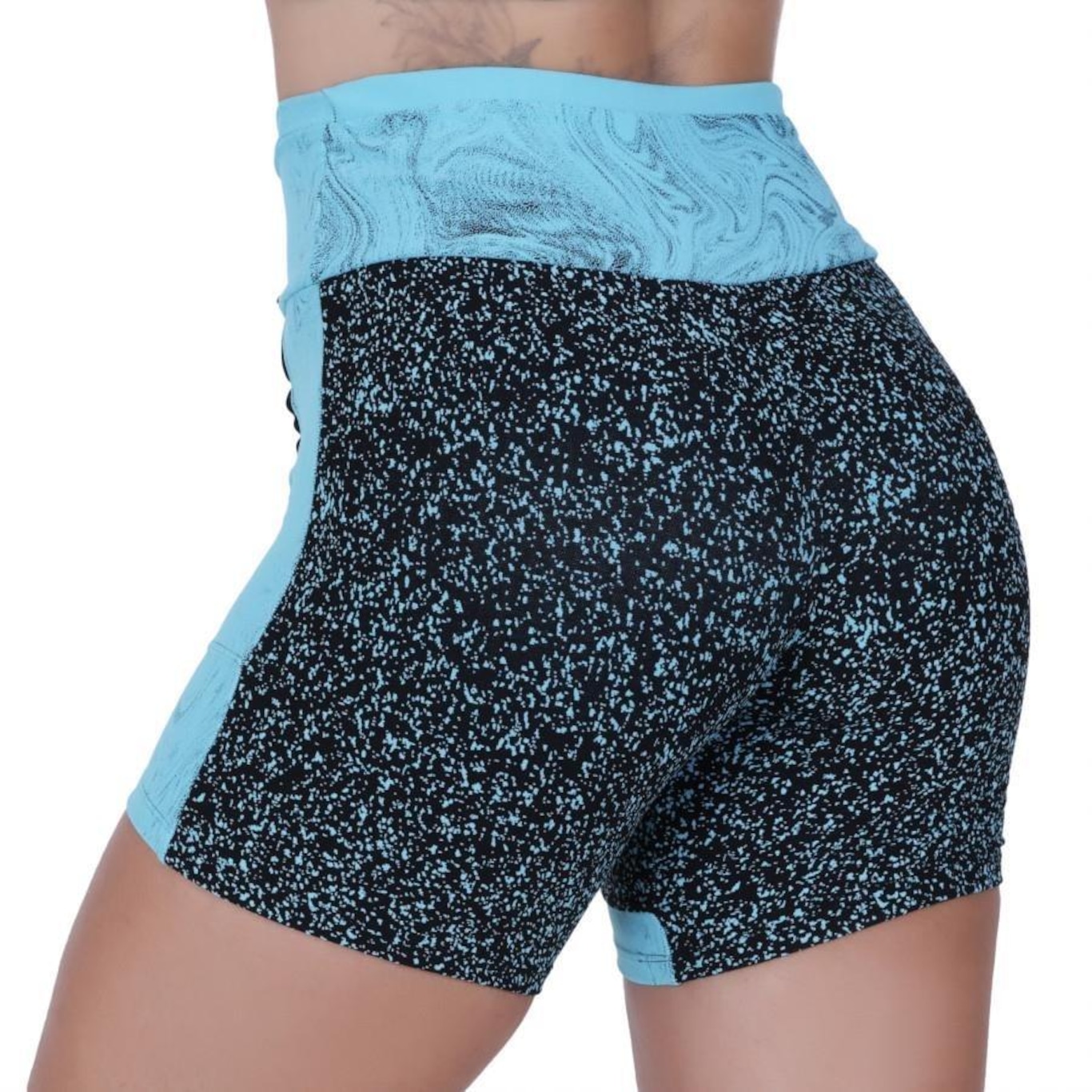 Shorts Fitness Orbis Recortes Degrade Cintura Alta - Feminino - Foto 3