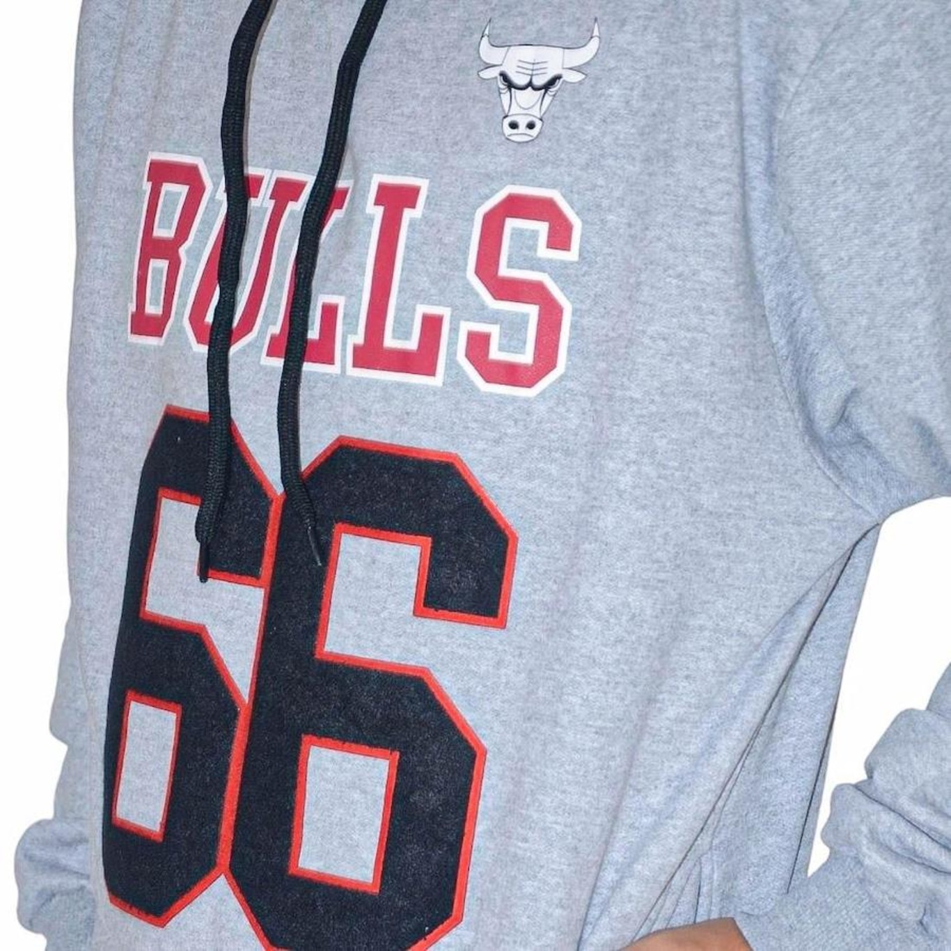 Blusão de Moletom com Capuz NBA Chicago Bulls Number 66 - Masculino - Foto 3