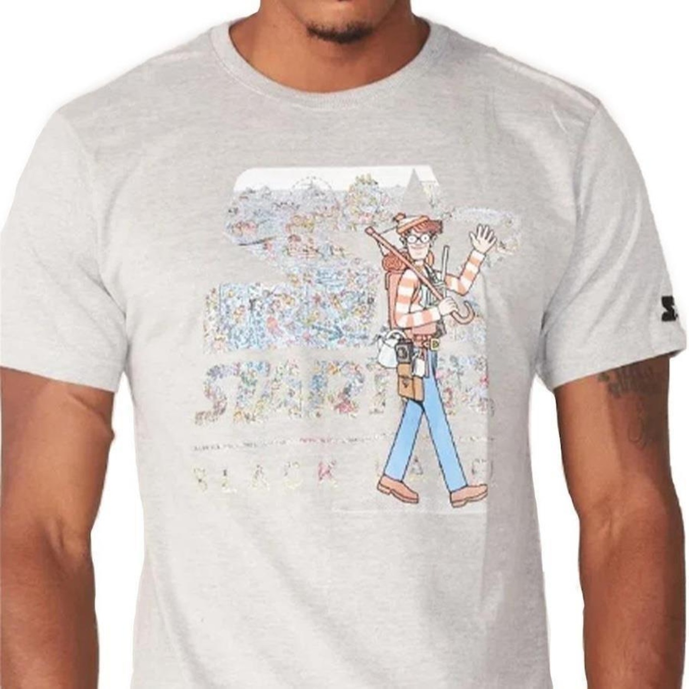 Where's Wally Beach Camiseta, Azul, S Para Hombre