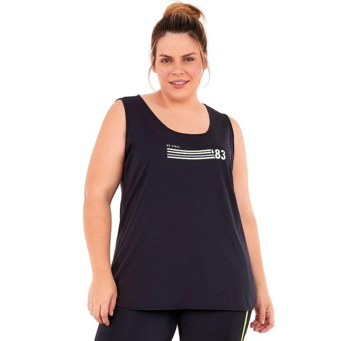 Camiseta Regata Alto Giro Skin Fit Inspiracional - Feminina - Foto 1