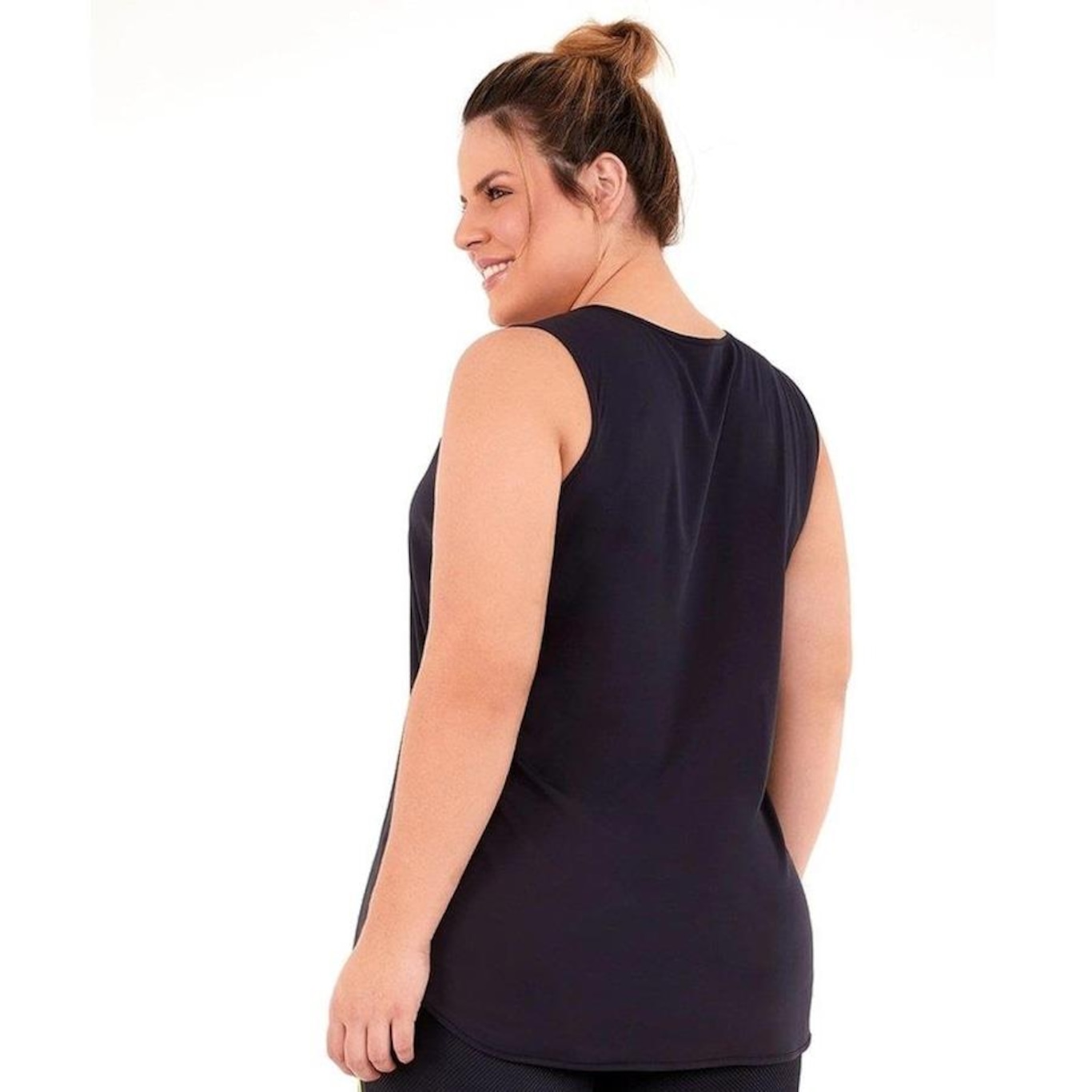 Camiseta Regata Alto Giro Skin Fit Inspiracional - Feminina - Foto 2