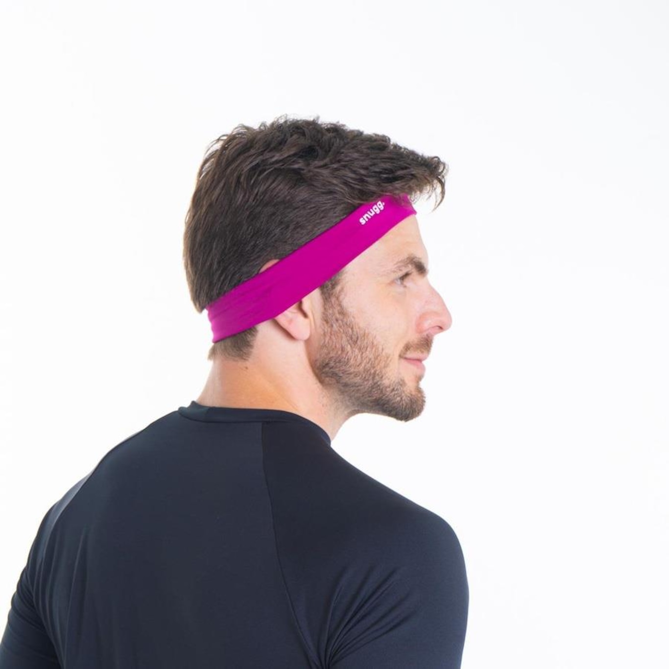 Faixa de Cabelo Snugg Wear Elástica Wear Headband Esportiva Proteção Uv50+ - Adulto - Foto 1