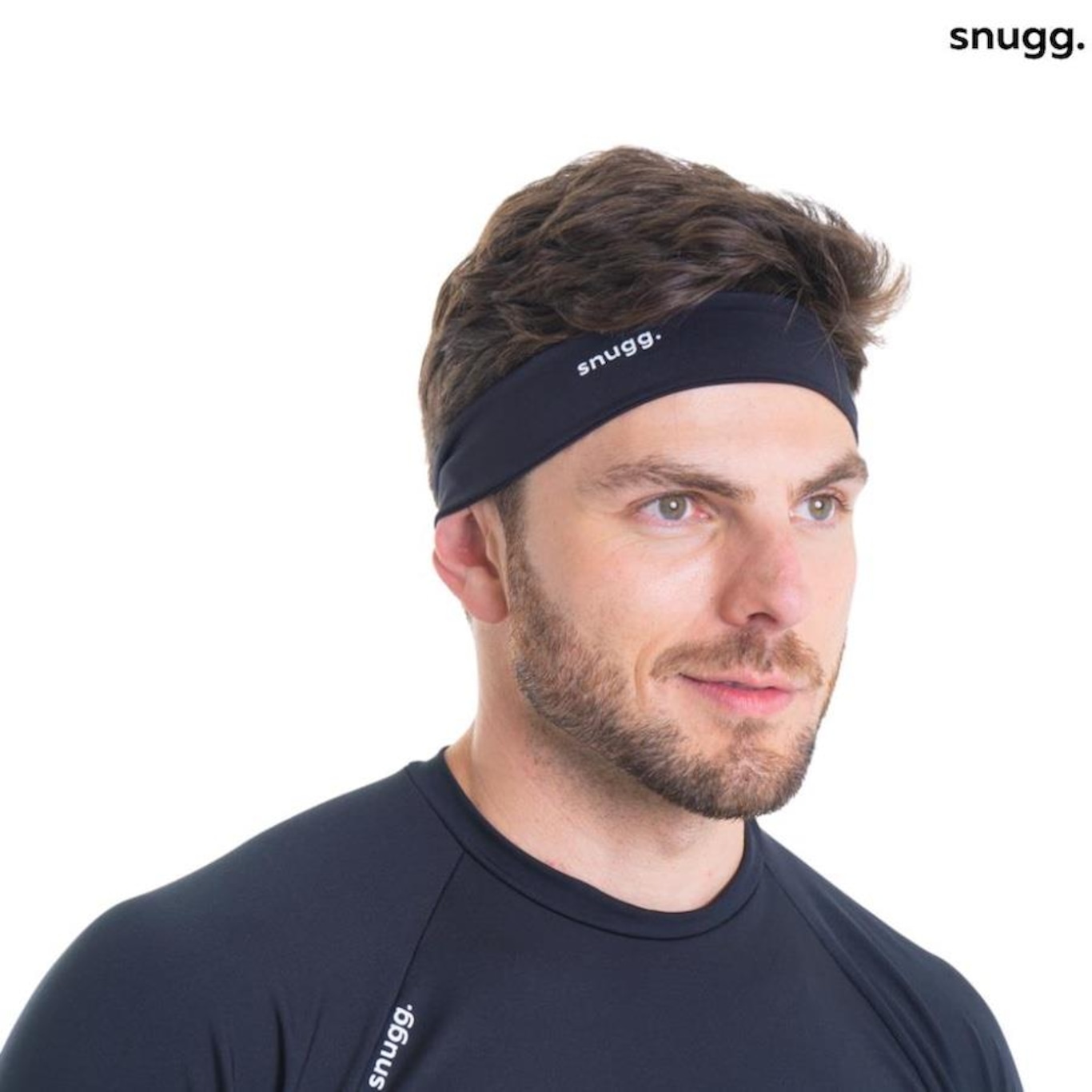 Faixa de Cabelo Snugg Wear Elástica Wear Headband Esportiva Proteção Uv50+ - Adulto - Foto 1