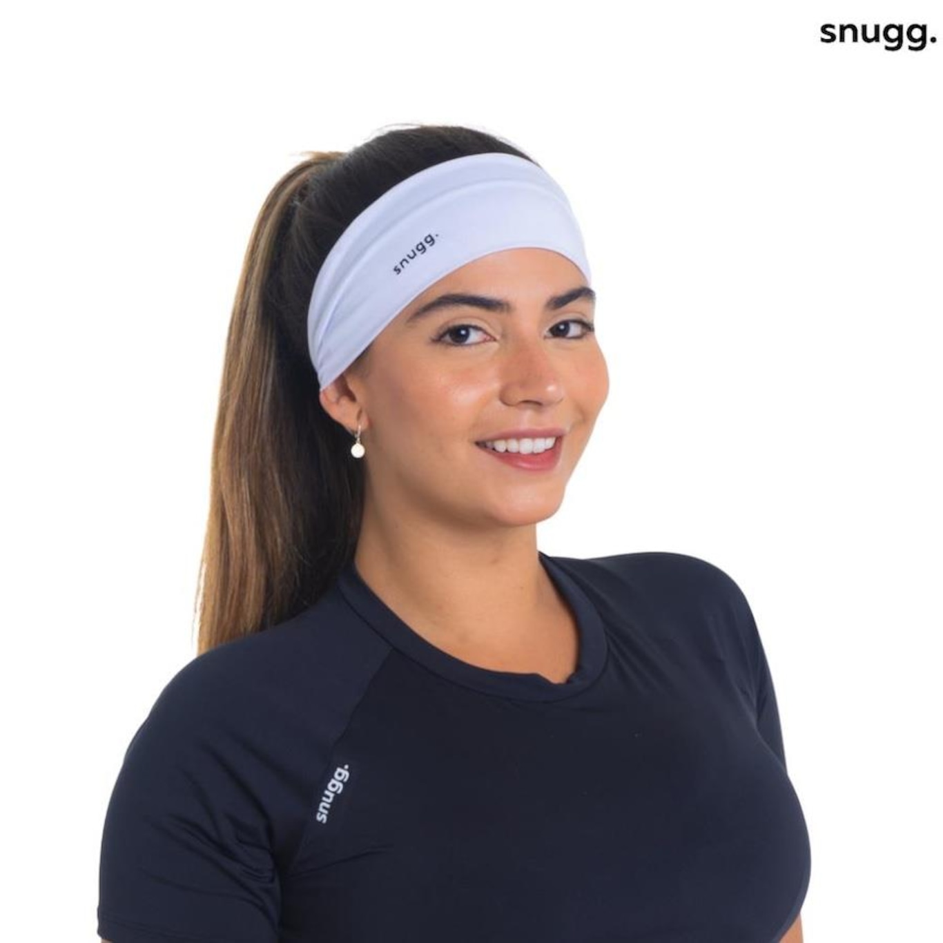 Faixa de Cabelo Snugg Wear Headband Elástica Proteção Uv50+ - Adulto - Foto 1