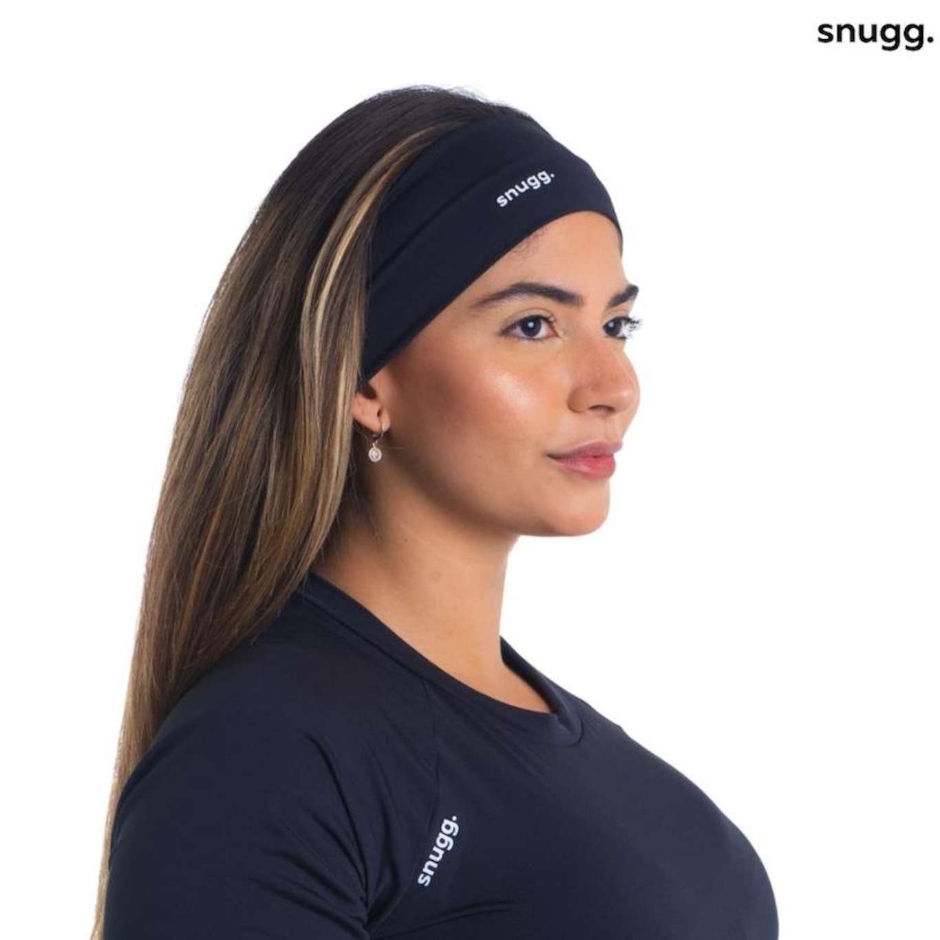 Faixa de Cabelo Snugg Wear Headband Elástica Proteção Uv50+ - Adulto - Foto 1