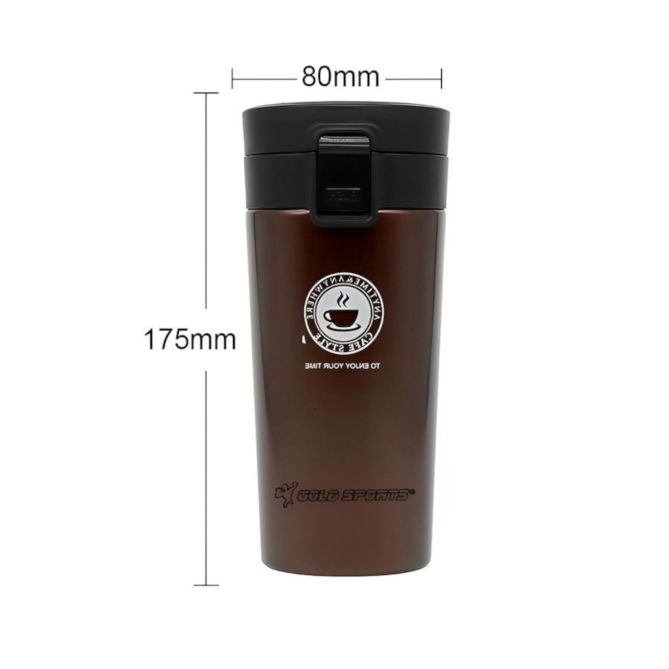 Copo Térmico com Tampa Gold Sports Thermique Plus Aço Inoxidável 304 - 500ml - Foto 1