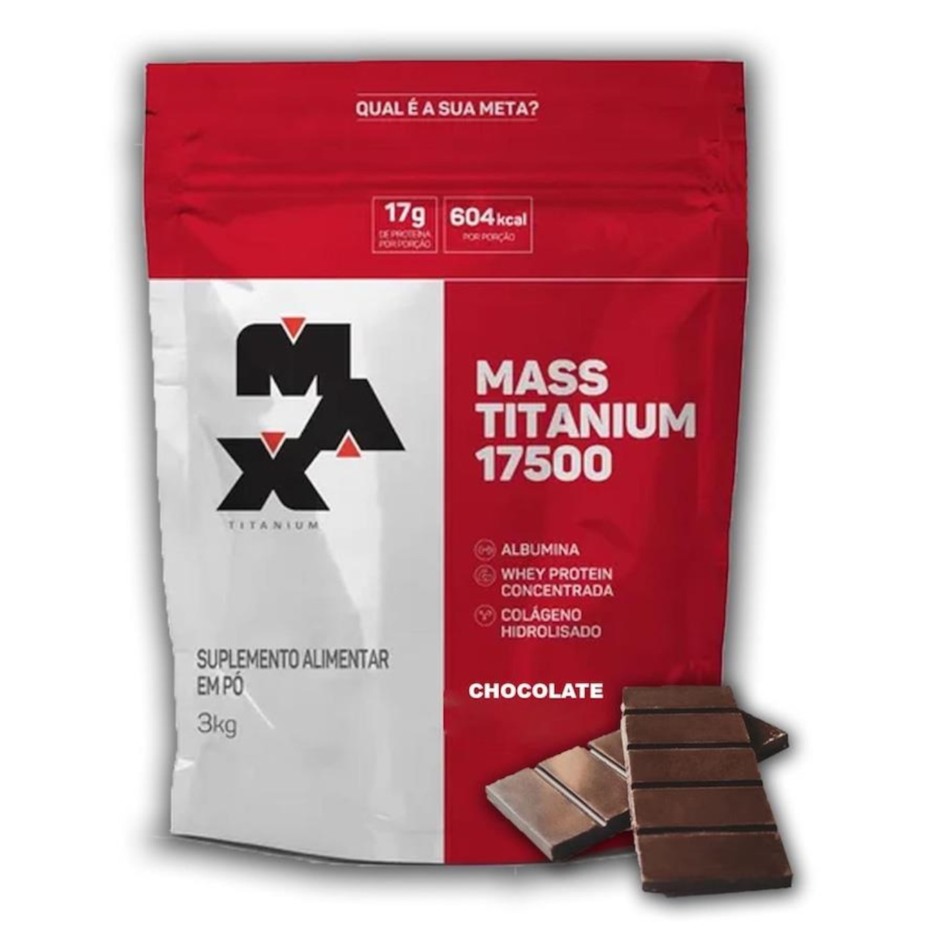 Whey Protein Max Titanium Chocolate Mass 17500 - 3Kg - Foto 1