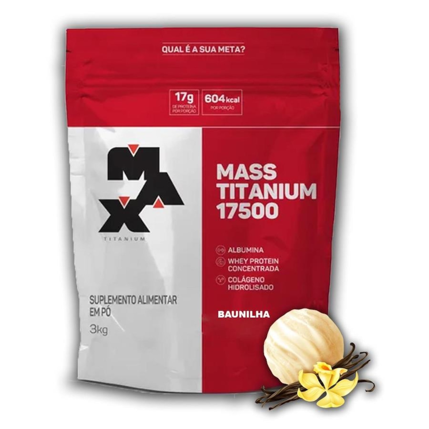 Whey Protein Max Titanium Chocolate Mass 17500 - 3Kg - Foto 1