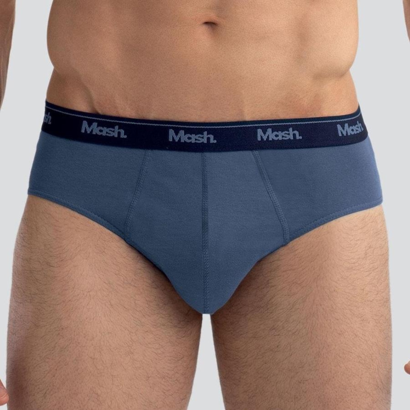 Cueca Slip Mash Masculina Algodão Elástico Básica Conforto - Foto 2