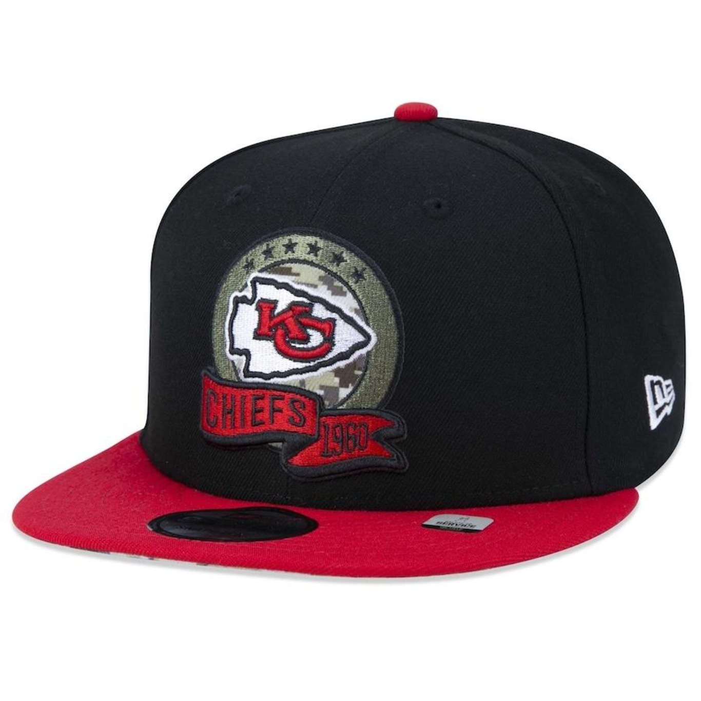 Boné Aba Reta New Era 9Fifty Kansas City Chiefs Salute To Service 2022 - Snapback - Adulto - Foto 3