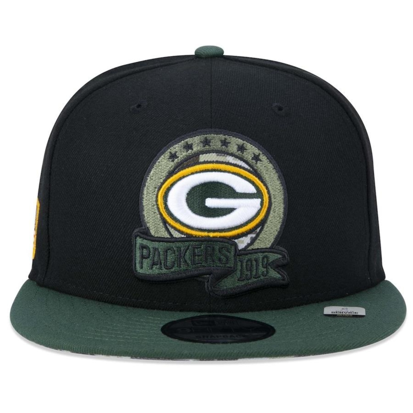 Boné Aba Reta New Era 9Fifty Green Bay Packers Salute To Service 2022 - Snapback - Adulto - Foto 2