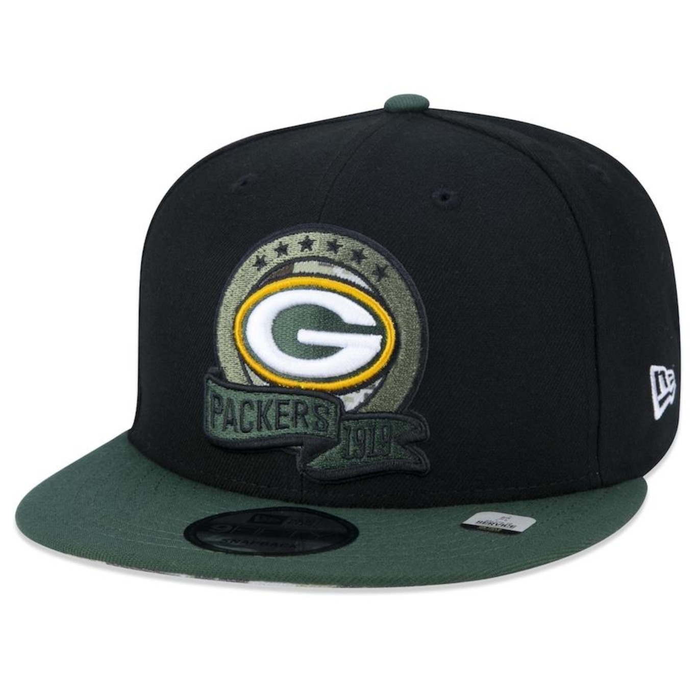 Boné Aba Reta New Era 9Fifty Green Bay Packers Salute To Service 2022 - Snapback - Adulto - Foto 3