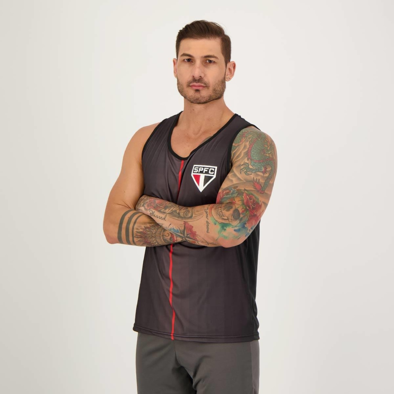 Camiseta Regata do São Paulo Futfanatics Flag - Masculina - Foto 5