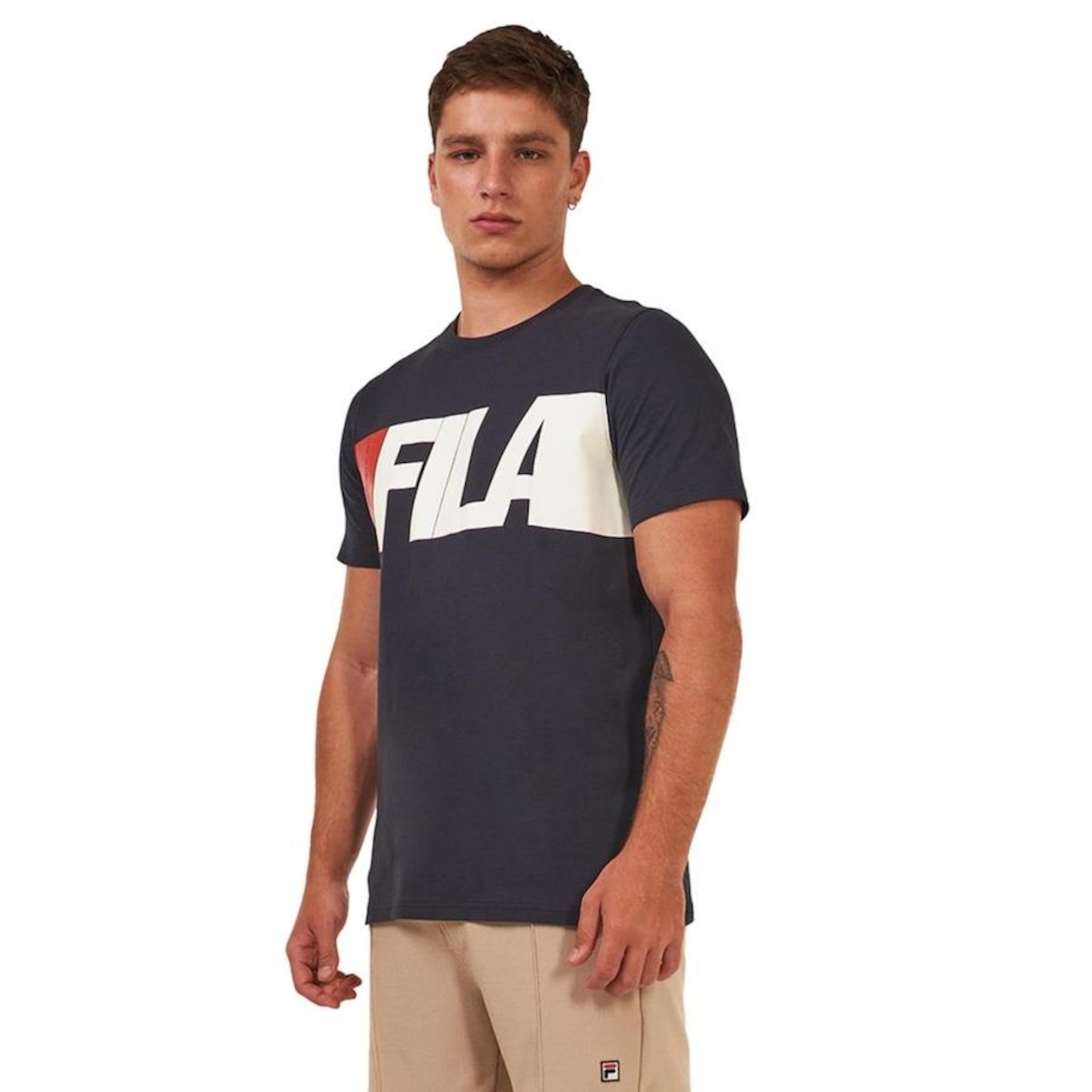 Camiseta Fila Italic Lifestyle - Masculina - Foto 1