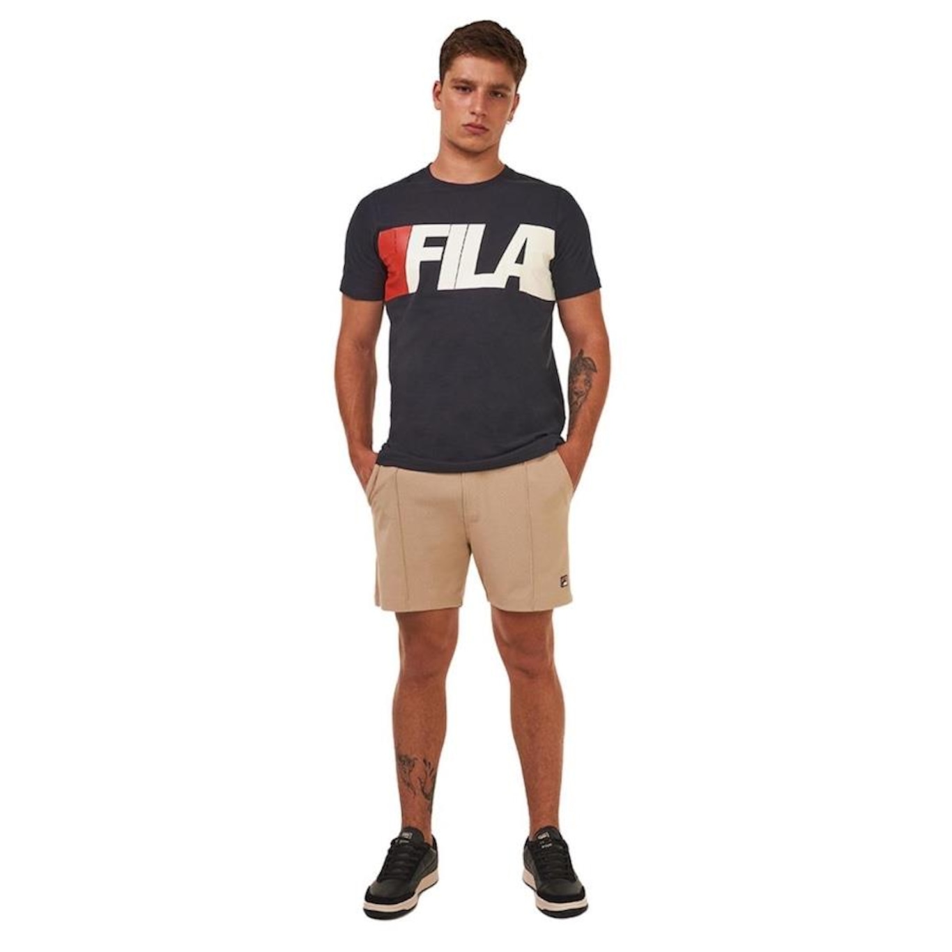 Camiseta Fila Italic Lifestyle - Masculina - Foto 3