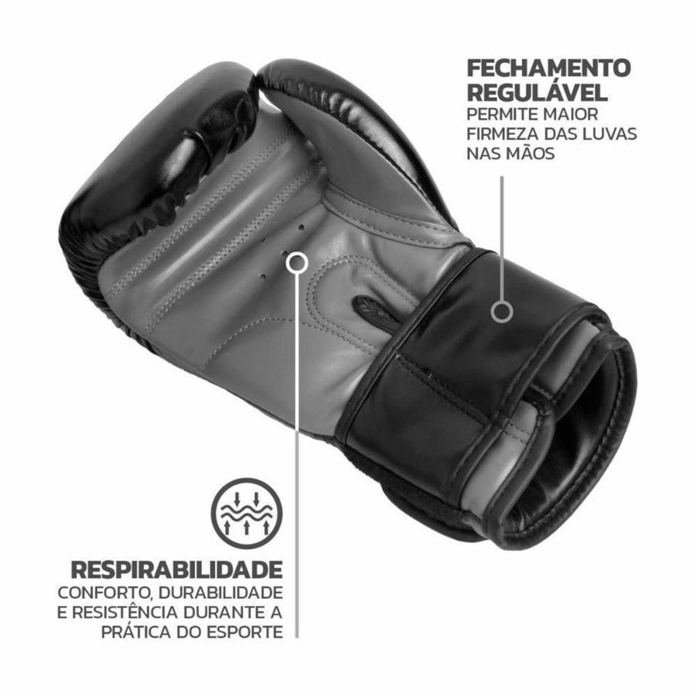 Kit Luva de Boxe Bolt + Bandagem Elástica 300cmx5cm + Protetor Bucal ...